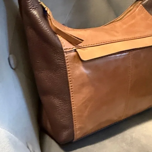 The Sak Almeda Two-Tone Brown & Tan Leather Shoulder Bag - Picture 8 of 13